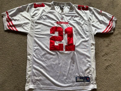 GUC Reebok NFL Frank Gore # 21 San Francisco 49’ers White Jersey Size 54 STAINS Foto 1 de 4