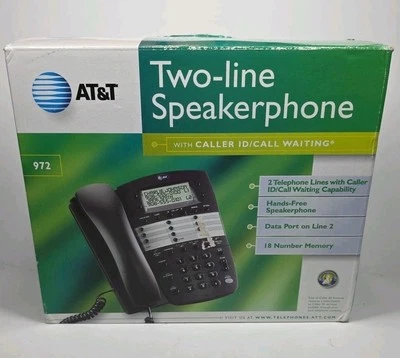 AT&T Two-Line Speaker Phone 952 With 32 Number Memory  New  Open Box - Image 1 of 4