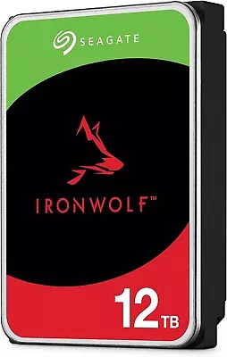 Seagate IronWolf, 12TB NAS Internal Hard Drive CMR 3.5 Inch SATA 6GB/s 7200 x4 - Image 1 of 4