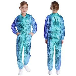 Unisex Kids Sweatsuit Metallic Dancewear Jacket Outfits Gymnastics Dance Street - Picture 1 of 140