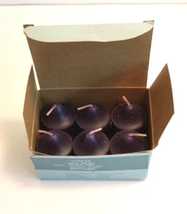 PartyLite Votive Candles Box of 6 Dark Purple #V06699 Black Orchid - Picture 1 of 8