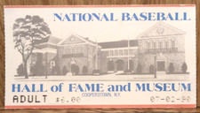 National Baseball Hall of Fame and Museum 1990 Used Ticket Stub