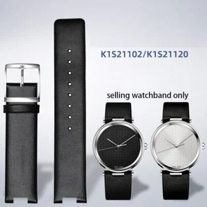 20 mm Kalbsleder Uhrenarmband Armband für CK K1S21102 K1S21120 Armband schwarz braun - Bild 1 von 16