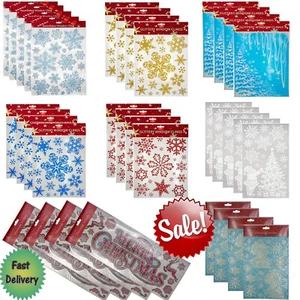 Weihnachtsaufkleber Blatt, Glitzer Fensterklammern, PVC Aufkleber, Glas Wanddekor - Bild 1 von 148