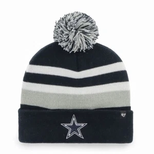 Dallas Cowboys '47 State Line Cuffed Knit Hat wth Pom - Navy One Size New Sealed - Picture 1 of 3