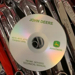 John Deere 4510 4610 4710 Compact Tractor Tech Service Repair Manual TM1986 CD - Afbeelding 1 van 1