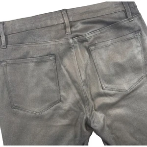 FRAME  Le Crop Mini Boot Jeans Pewter Coated Women's 30 Metallic Stretch Luxury - Picture 1 of 9