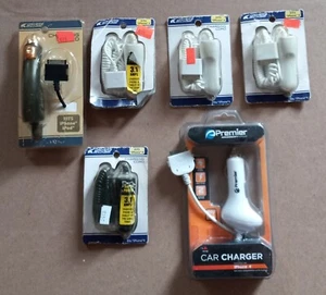 Lot Of 6 Car Chargers For ~ iPhone 4 ~ May Fit Others - Picture 1 of 8