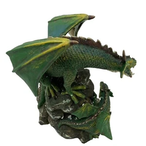 Medieval Legends Figurine - Dragon Holding Crystal Orb & Baby Dragons Vtg* Read - Picture 1 of 12