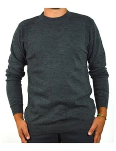 SELECTED HOMME maglia uomo girocollo grigio cotone SLHNIKO - Imagen 1 de 2