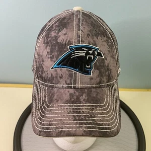 Carolina Panthers Reebok On Field Size M/L Stretch Fit Hat Cap Gray Camo NFL - Picture 1 of 9
