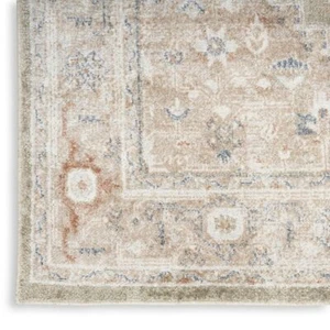 12' Sage Oriental Power Loom Distressed Washable Runner Rug - Picture 1 of 1