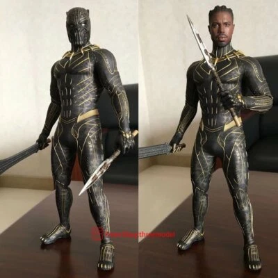 Figura de acción Hot Toys HT 1/6 MMS471 Black Panther Erik Killmonger en stock Foto 1 de 4