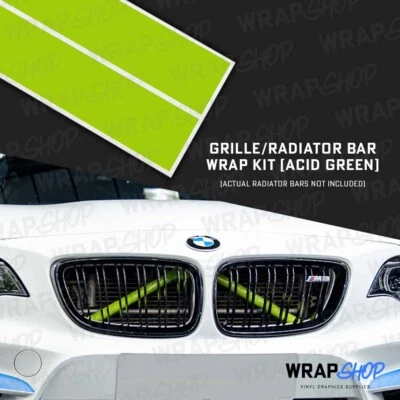 Kit de envoltura de rejilla/radiador para BMW, MINI Y AUDI [VERDE ÁCIDO] Foto 1 de 2