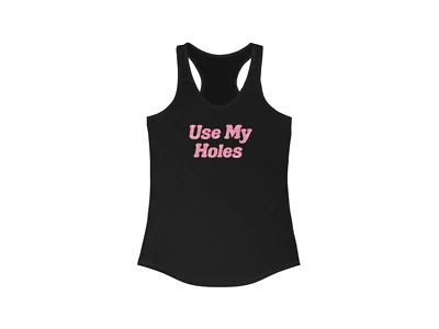 Camiseta sin mangas Slutty Gang Bang brillante - Rosa brillo usa mis agujeros ~ Camiseta sin mangas Foto 1 de 4