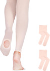 Girl's Women's Ballet Dance Tights, Ultra Soft Convertible Footed Dance Sockings