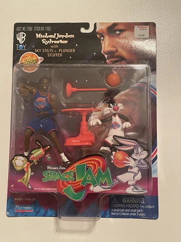 Space Jam Michael Jordan Sylvester Figure - Sky Stilts & Plunger - 1996 KB Toys Cover