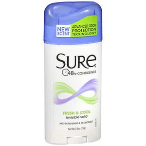 Sure 48HR Antiperspirant & Deodorant Invisible Solid Fresh & Cool 2.6Oz 12 Pack - Picture 1 of 5