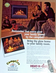 1999 anuncio impreso - Campfire Logs hogar familiar chimeneas Heat-n-Glo página de publicidad - Imagen 1 de 2