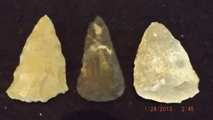3 Authentic Central Texas Arrowheads Knives Indian Artifacts *FREE SHIPPING* CZ7 - Picture 1 of 3