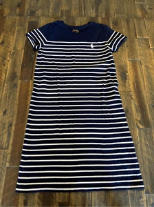 Polo Ralph Lauren Mini Vestido a Rayas Talla XS Camiseta Vestido Pony Logo - Imagen 1 de 6