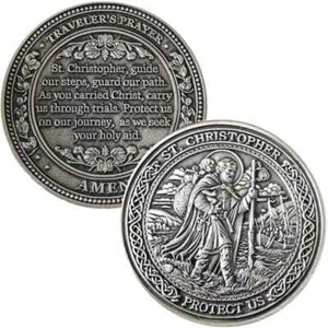 Christophorus Medaillon Traveler'S Protection Coin Christian Challenge Medaille - Bild 1 von 6