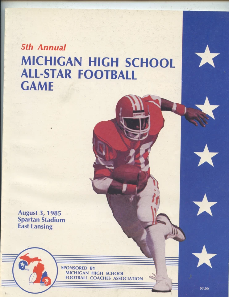 1985 "MICHIGAN HIGH SCHOOL ALL-STAR FOOTBALL GAME" PROGRAM (112 PG, ANDRE RISON) - Image 1 of 1