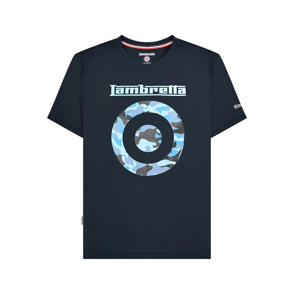 Lambretta  Camiseta Blanco Camo para Hombre (LB229) - Imagen 1 de 1