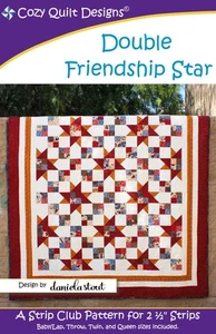 Double Friendship Star: A Strip Pattern for 2 1/2" Strips # CQD01155 - Picture 1 of 2