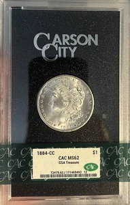 1884 CC GSA CAC MS62 PQ Morgan Silber Dollar - Bild 1 von 4