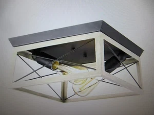 Progress Briarwood Collection 2-Light Graphite Kitchen Farmhouse Ceiling Light - Picture 1 of 8