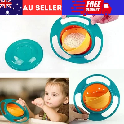Baby Kids Feeding Bowl Cute Baby Gyro Bowl Universal 360 Rotate Spill Proof Bowl - image 1 of 4