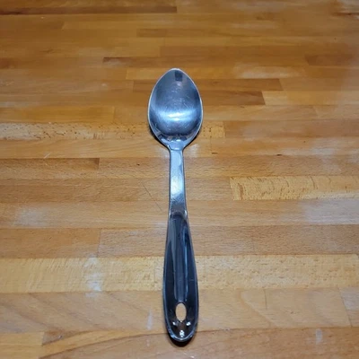 "Cuchara para servir sólida profesional de acero inoxidable totalmente revestida 13""" Foto 1 de 4