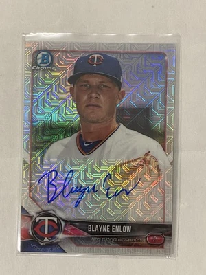 2018 Bowman Mega Box Chrome Mojo Refractor Auto Blayne Enlow #BMA-BE Auto - Image 1 of 2