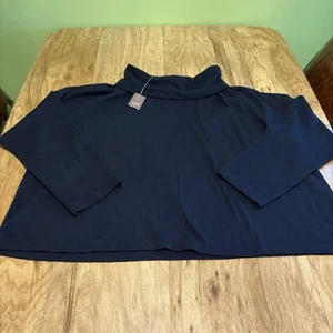 NWT J Jill Navy Blue Cowl Neck Long Sleeve Top Shirt Womens Plus 4X - Bild 1 von 9