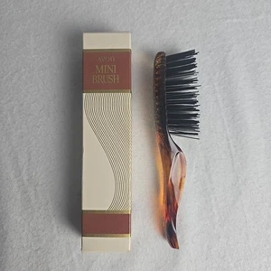 Avon Mini Hairbrush VTG Tortoise Travel Purse Brush 6” USA - Picture 1 of 6