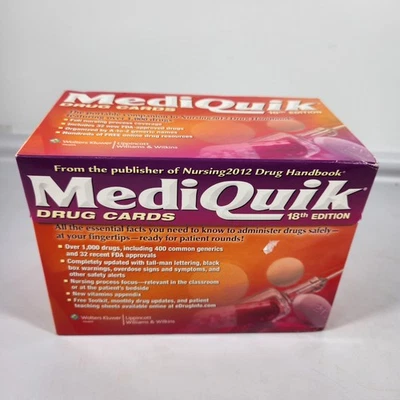 MediQuik Drug Cards (Flash Cards 18th Edition) Nursing / Medicine - Image 1 of 4