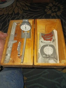 Vintage AMES Zylinder Messgerät .001" Setzwerkzeug Set mit Holzkiste/ Anleitung - Bild 1 von 4