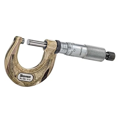Starrett 0-1" CFT436.1XRL-1 Camouflage Micrometer, Rachet , Carbide Anvil - Image 1 of 2
