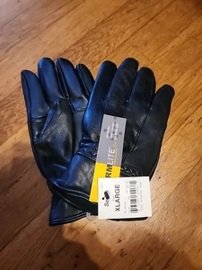 Guantes de invierno Sears Warmlite XLarge de cuero negro - Imagen 1 de 4