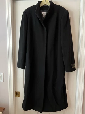 NUEVO DE COLECCIÓN Abrigo Largo Marvin Richards Vintage Negro Lana Cachemira Para Mujer’s 12 Italia Foto 1 de 4