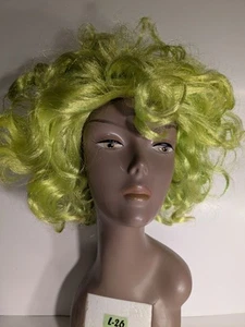 Wavy Green Wig Synthetic Hair Wigs Halloween Drag Chocolate Factory Fabulous - Picture 1 of 6