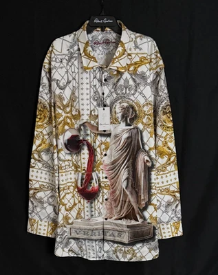 Robert Graham DIONYSIAN греческое вино 4XLT вышитый $448 новый с Ярлыками высокий крой Бесплатная доставка! - Изображение 1 из 4