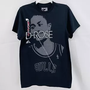 Camiseta Adidas on the Go D Rose Bulls 1 negra para hombre pequeña - Imagen 1 de 4