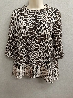 Camisa Blusa Westbound Para Mujer Marrón Top Manga 3/4 Talla Pequeña Pullover Informal Foto 1 de 4