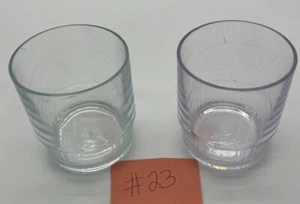 TUPPERWARE Acrylic TUMBLERS (2) preludio Glasses Cups 10 oz *Scratches* #23 Used - Picture 1 of 14