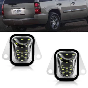 2x LED License Plate Tag Lights For 07-14 GMC Suburban Tahoe Yukon Escalade ESV - Picture 1 of 8