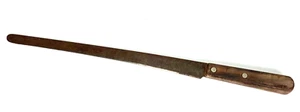 Coltello da cucina lungo vintage - lama 12,5" - manico in legno - Foto 1 di 4