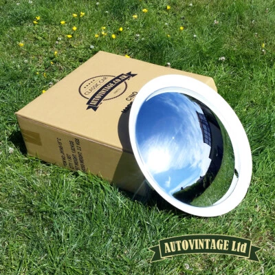 15" Wheel Trims Baby Moon CHROME-WHITE Hub Caps Full Covers Hubcaps SET OF 4 - Image 1 of 4