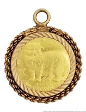 1/25th Ounce Australian Crown Year Of The Cat Gold Coin In 14k Gold Pendant